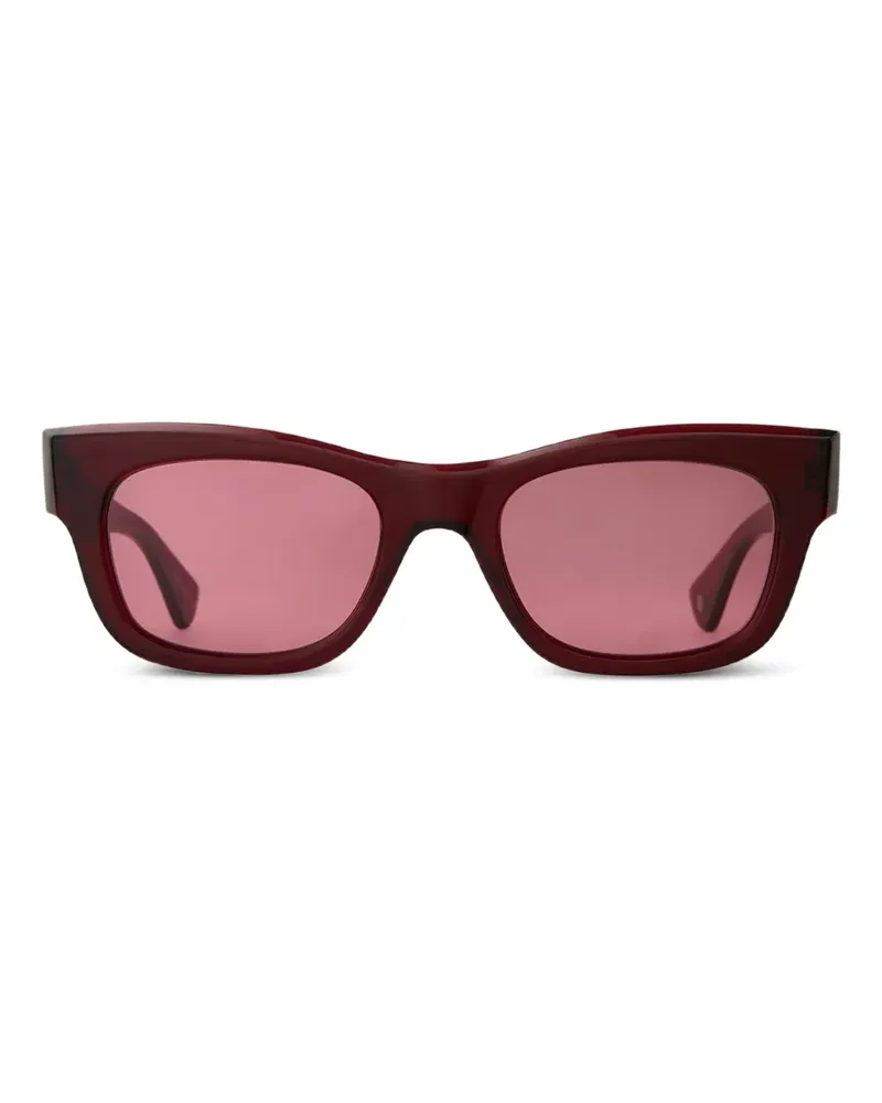 Garrett Leight Woz Sonnenbrille mit eckigem Gestell - Rot Rot