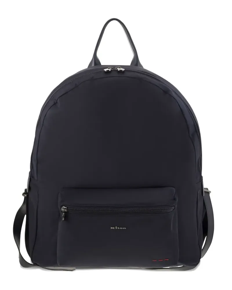 Kiton Rucksack mit Reißverschluss - Blau Blau