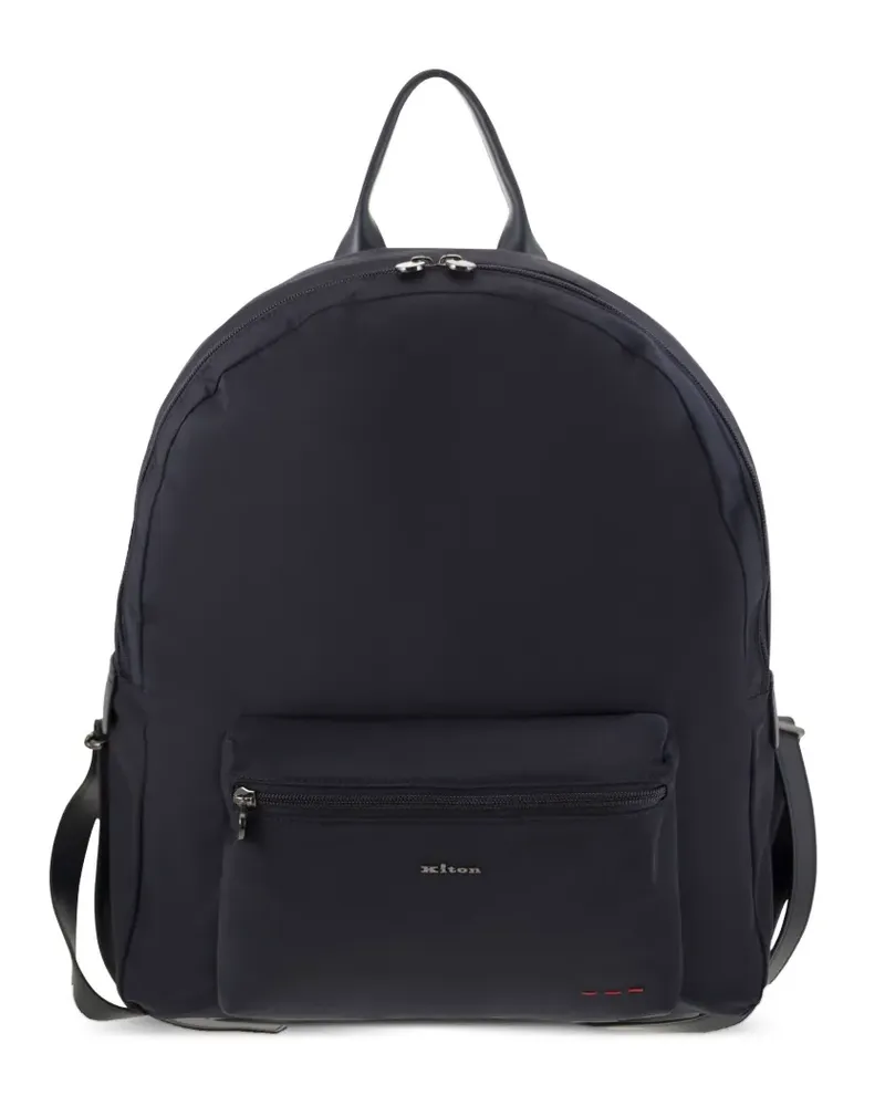 Kiton Rucksack mit Reißverschluss - Blau Blau