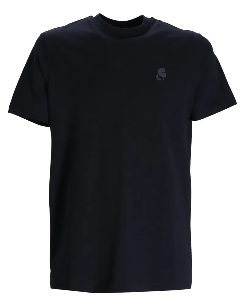 Karl Lagerfeld T-Shirt mit Karl-Stickerei - Schwarz Schwarz