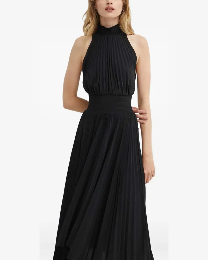A.L.C. Renzo Midikleid mit Stehkragen - Schwarz Schwarz
