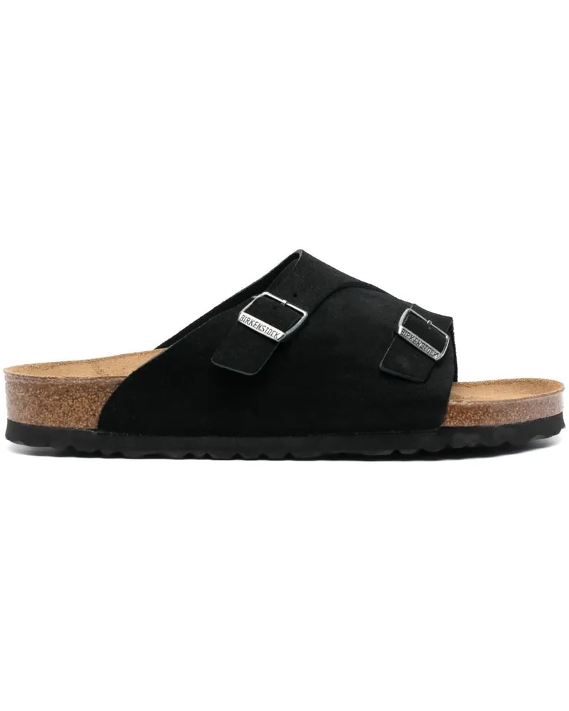 Birkenstock Zürich Sandalen aus Wildleder - Schwarz Schwarz
