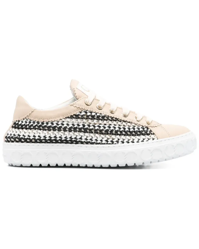 Casadei Gewebte Sneakers - Nude Nude
