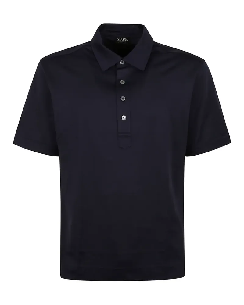 Ermenegildo Zegna Poloshirt mit Knopfleiste - Blau Blau