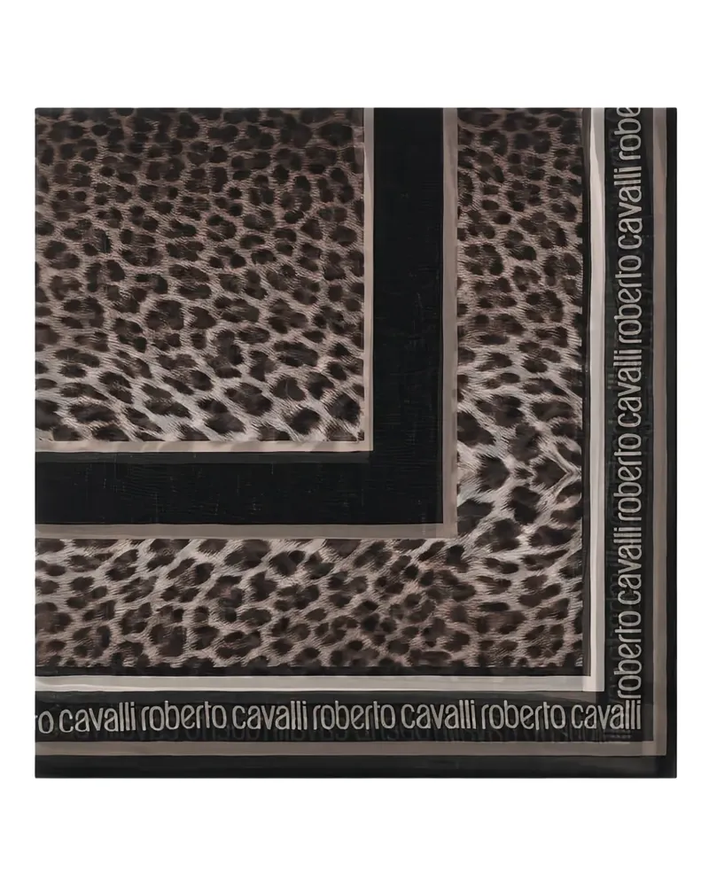 Roberto Cavalli Schal mit Leoparden-Print - Braun Braun