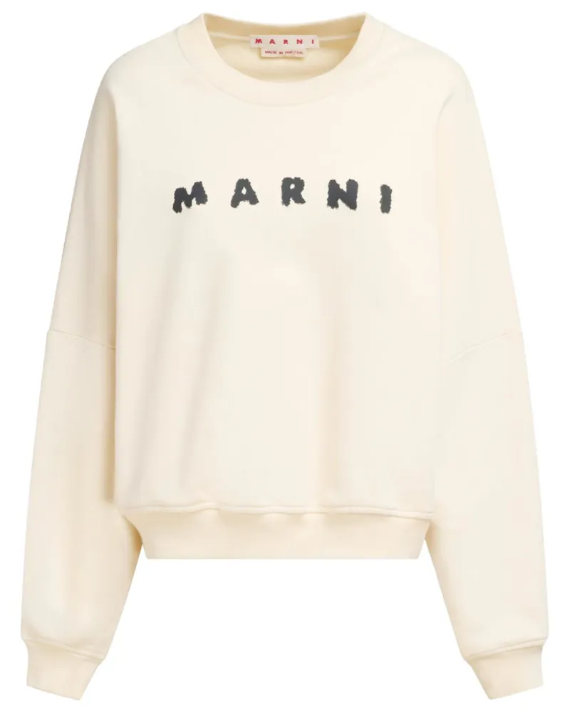 Marni Sweatshirt mit Logo-Print - Nude Nude