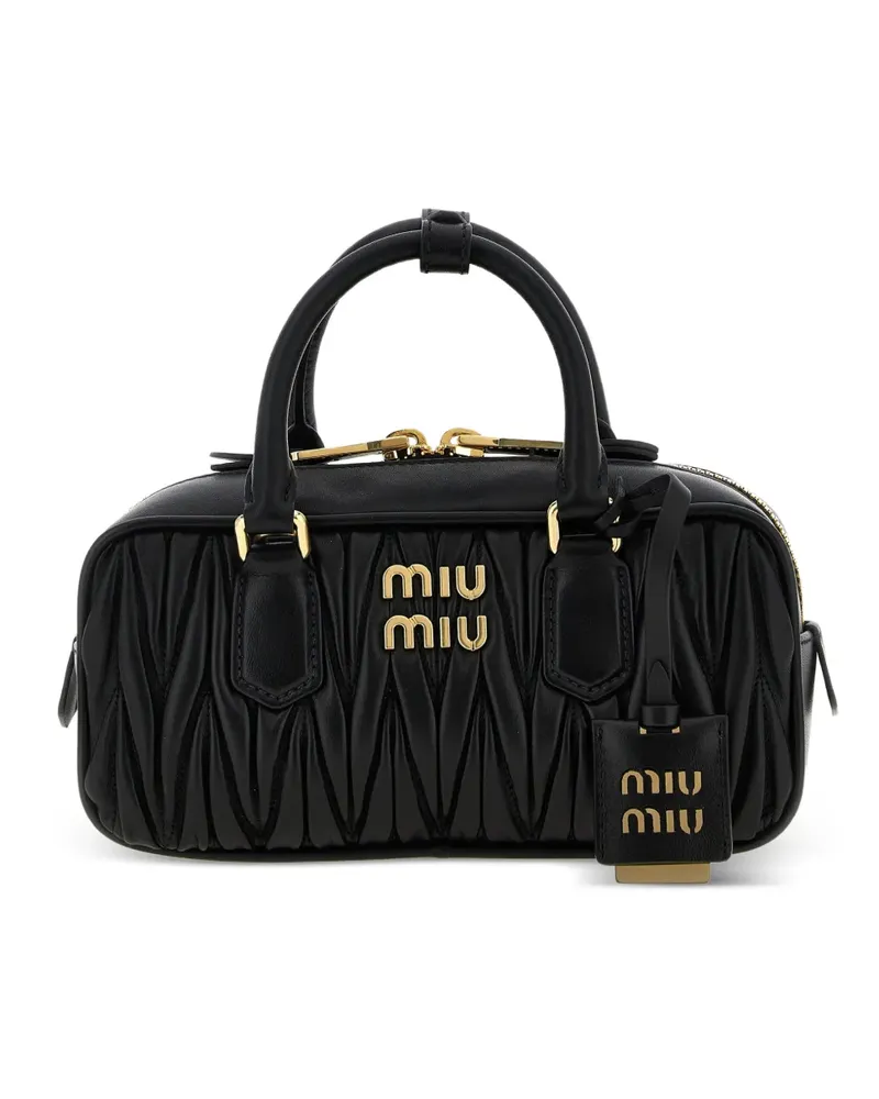 Miu Miu Schultertasche aus Matelasse-Leder - Schwarz Schwarz