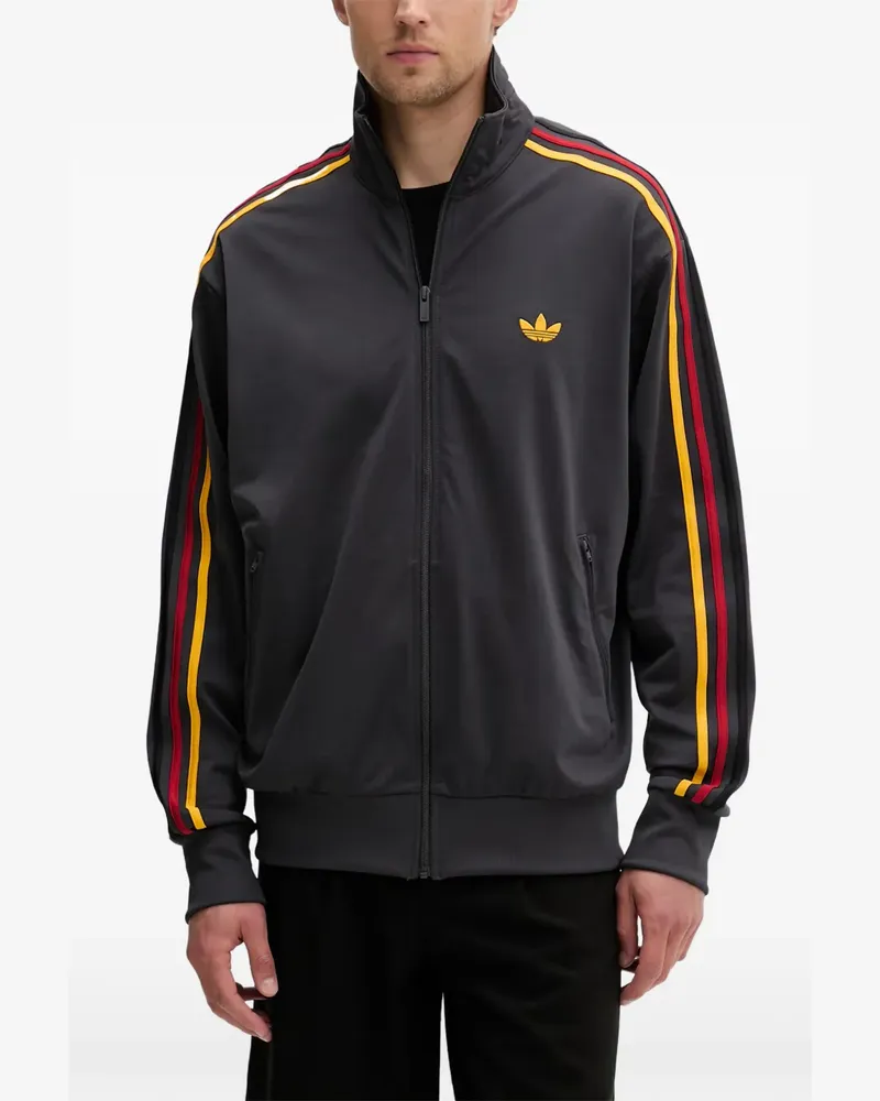 adidas Firebird side-stripe zip-up track jacket - Schwarz Schwarz