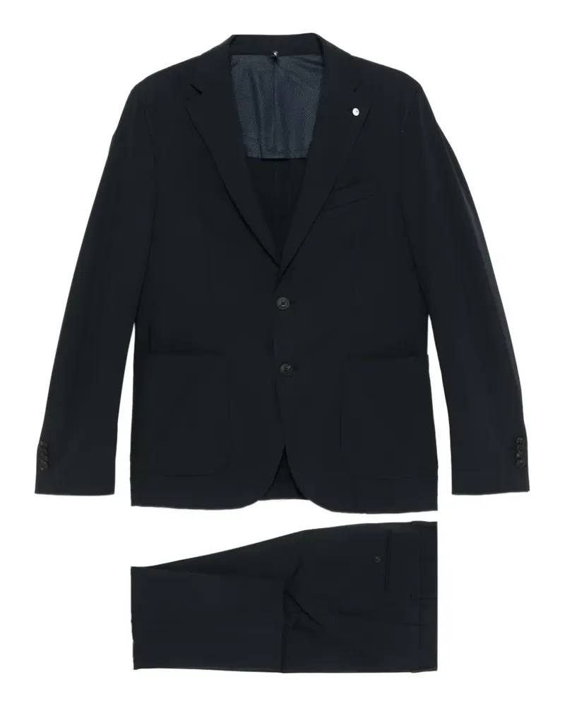 Luigi Bianchi Mantova single-breasted notch-lapel suit - Blau Blau