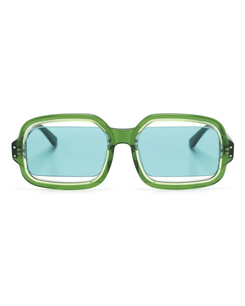 Henrik Vibskov Olga Sonnenbrille mit eckigem Gestell - Grün Grün