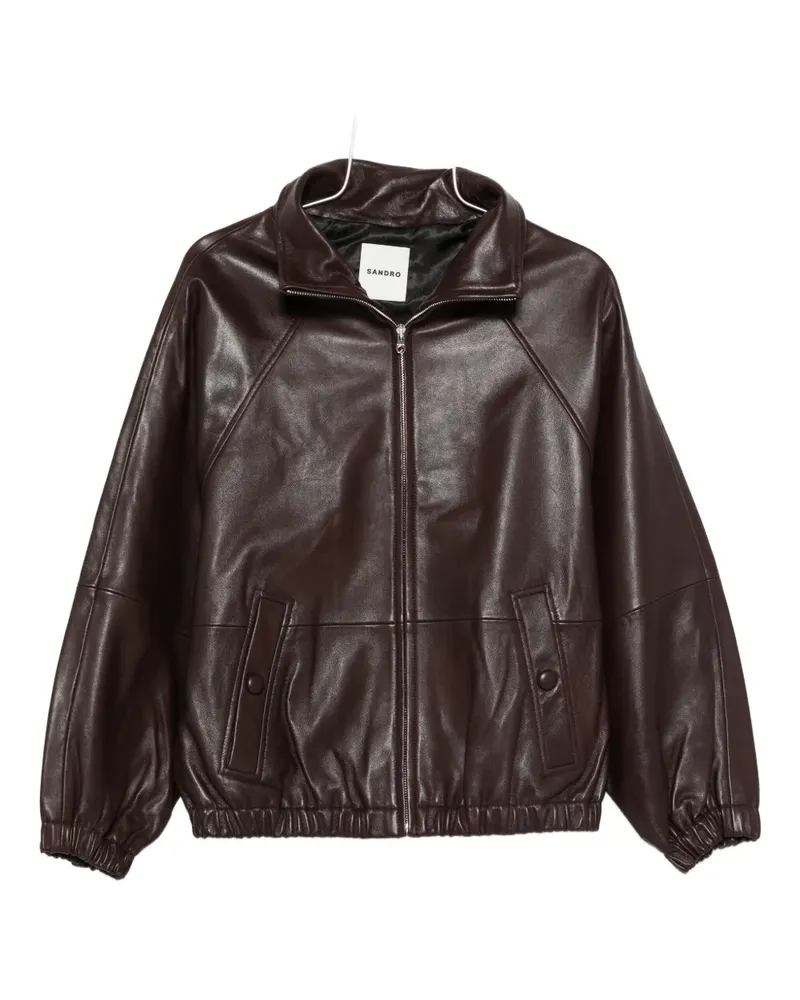 Sandro Lederjacke aus Lammleder - Braun Braun