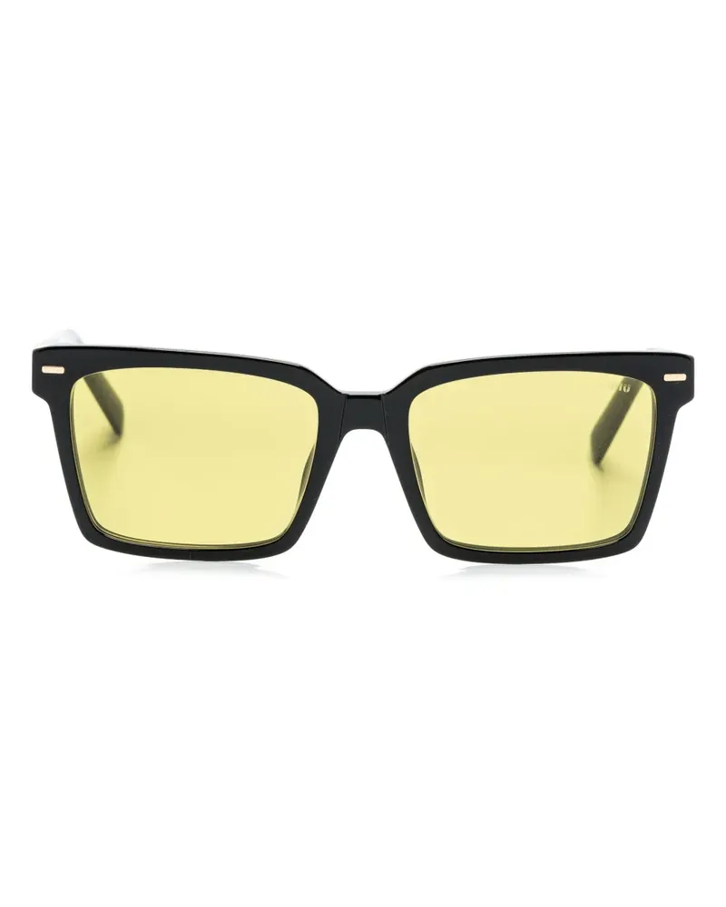 Miu Miu 13ZS Sonnenbrille mit eckigem Gestell - Schwarz Schwarz