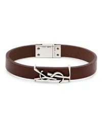 Saint Laurent Armband mit Cassandre-Motiv Braun