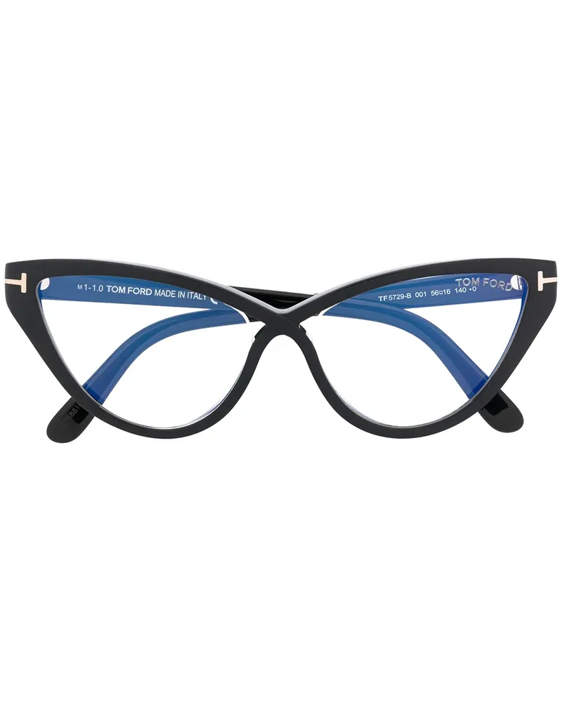 Tom Ford FT5729B' Cat-Eye-Brille - Schwarz Schwarz