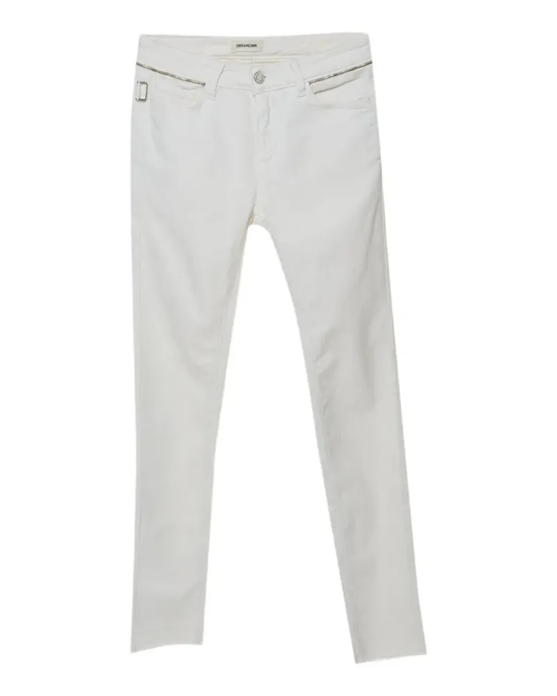 Zadig & Voltaire Eva Jeans mit Logo - Weiß Weiß