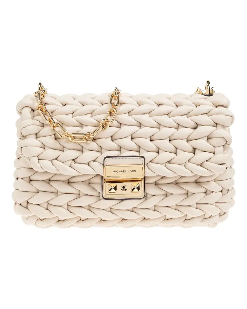Michael Kors Gewebte Schultertasche - Nude Nude