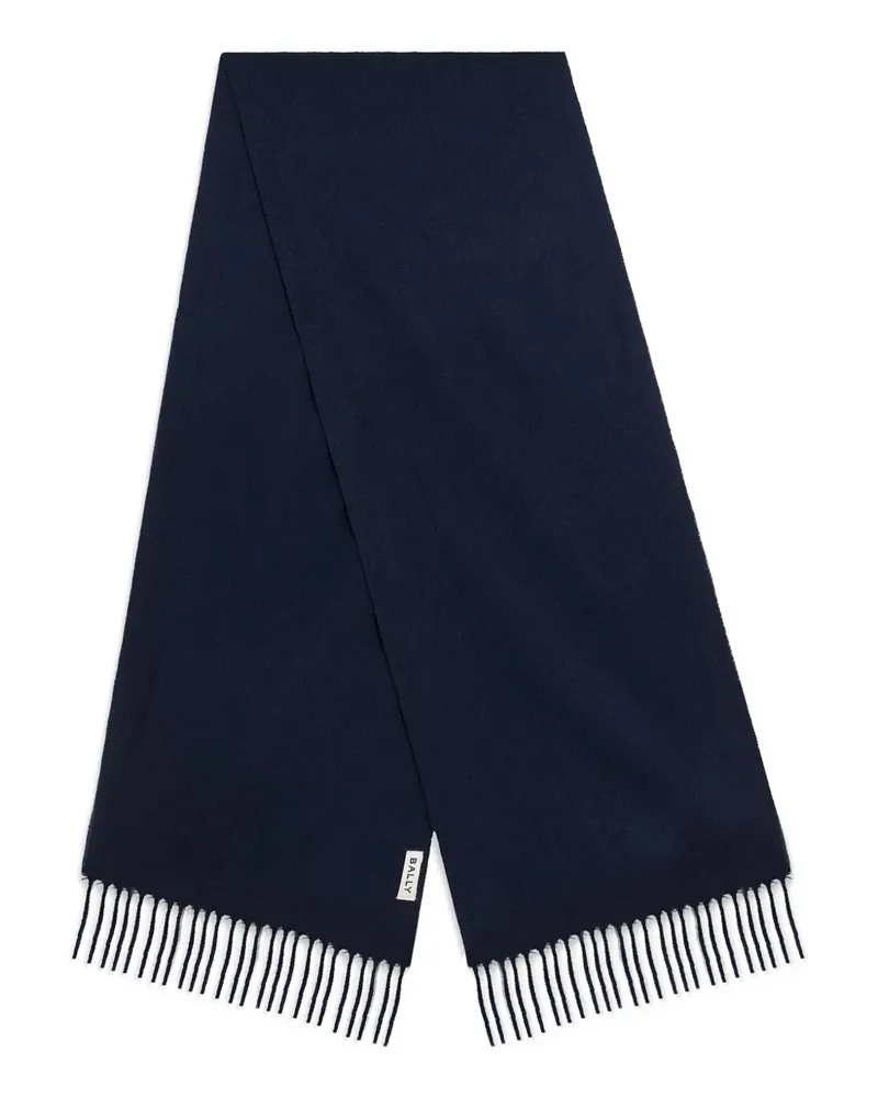 Bally embroidery fringe scarf - Blau Blau