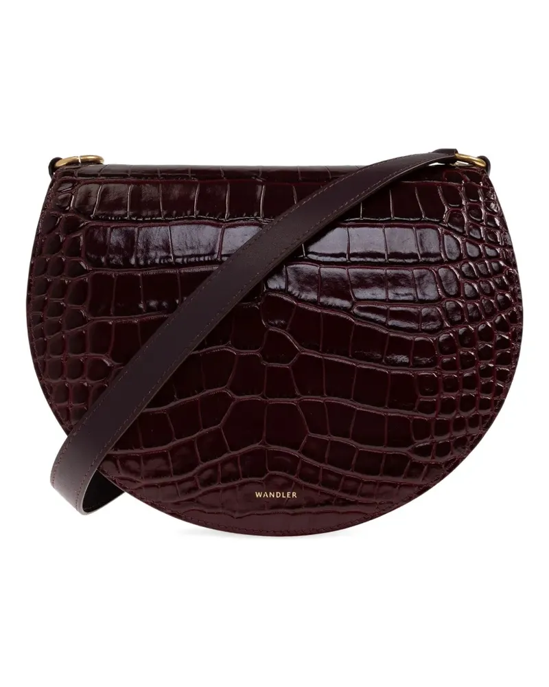 WANDLER Kate Schultertasche mit Kroko-Effekt - Rot Rot