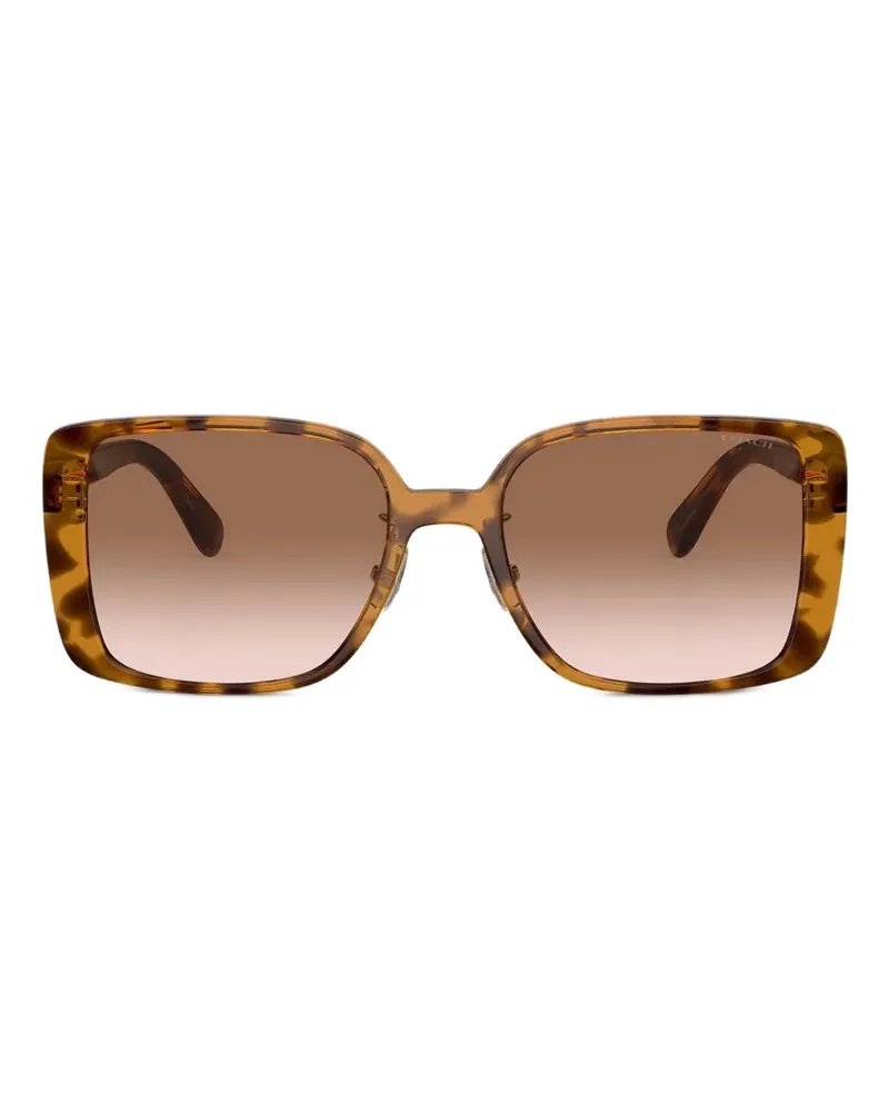 Coach tortoiseshell-effect square-frame sunglasses - Braun Braun