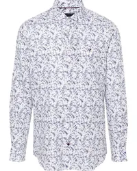 Tommy Hilfiger Hemd mit Blumen-Print Weiß