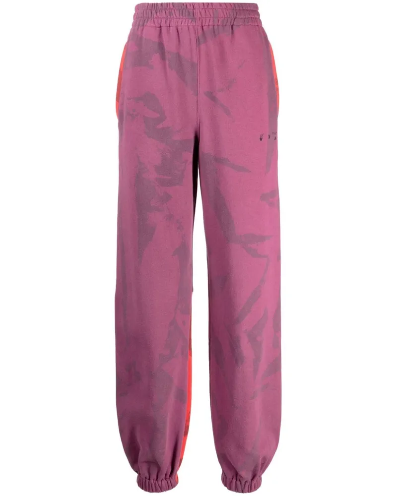 OFF-WHITE Jogginghose mit abstraktem Print - Violett Violett