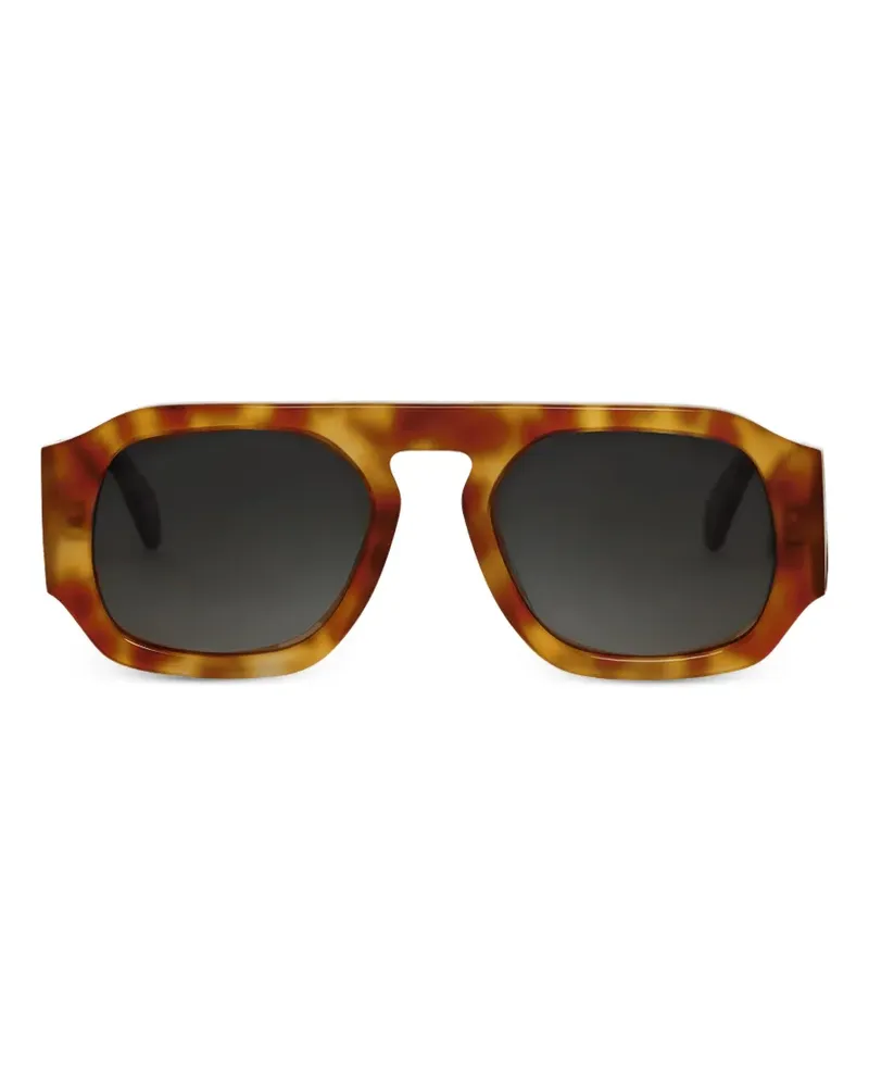 Anine Bing Preston geometric-frame sunglasses - Braun Braun