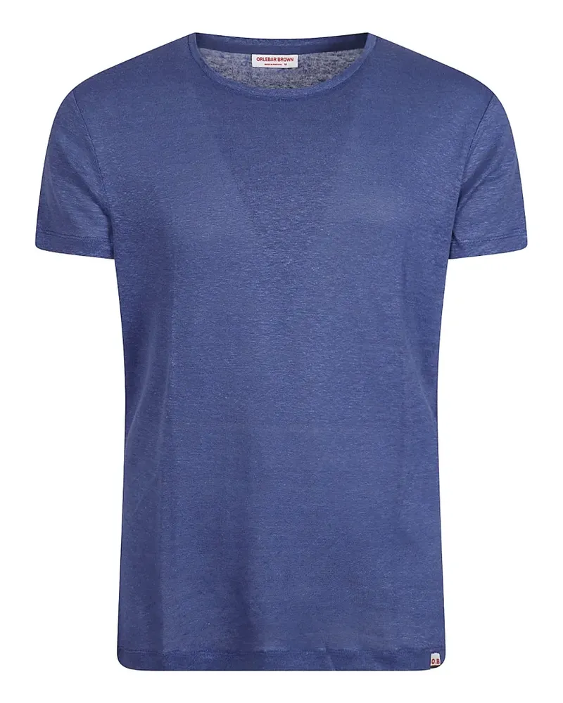 Orlebar Brown T-Shirt mit abgerundetem Saum - Blau Blau