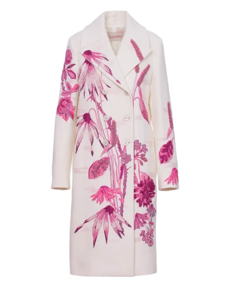 Valentino Garavani Cabanjacke mit Blumenstickerei - Weiß Weiß