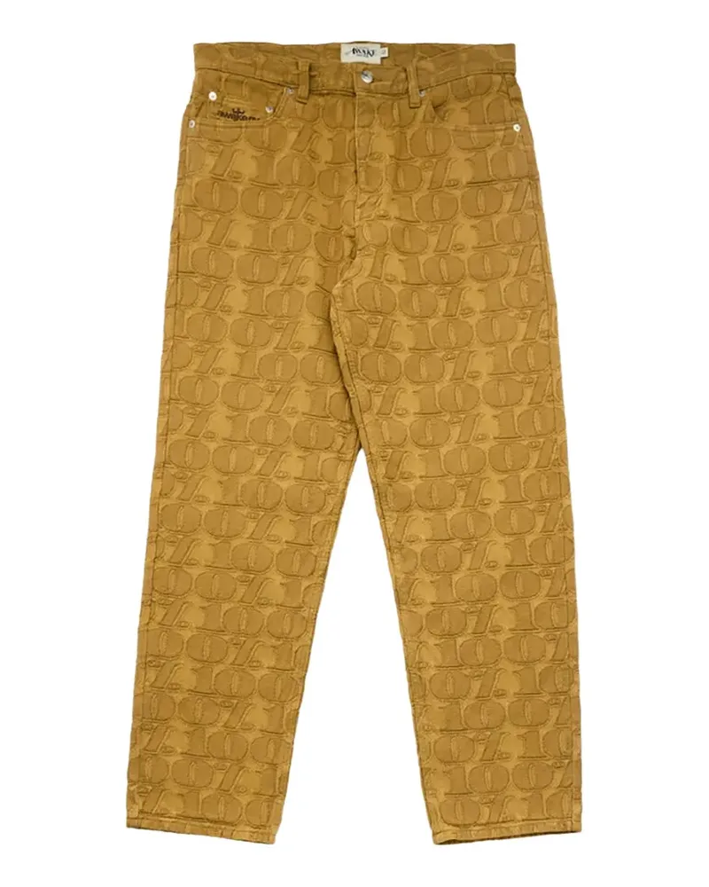 AWAKE NY jacquard-pattern jeans - Gelb Gelb