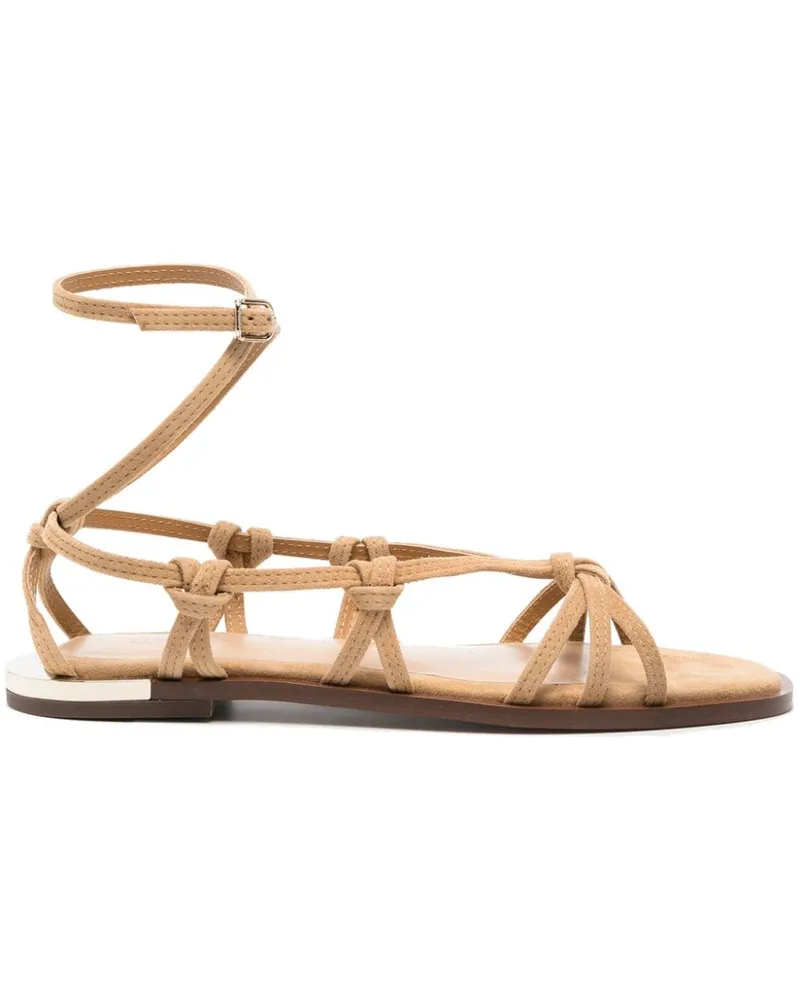 Chloé Uma Sandalen aus Wildleder Nude