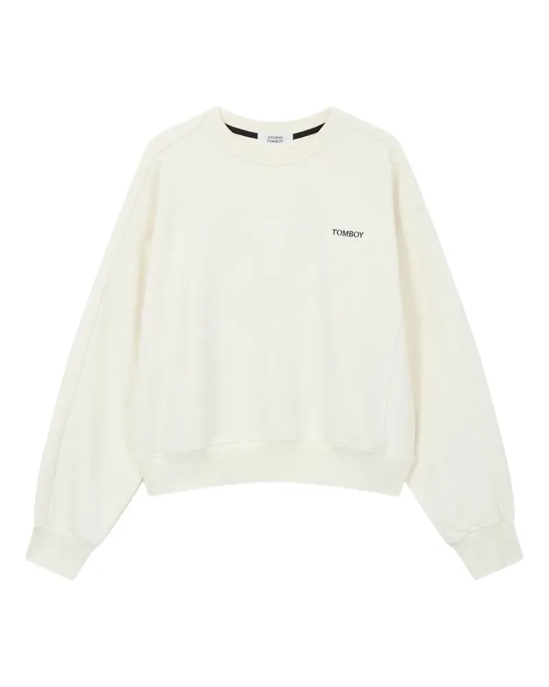 STUDIO TOMBOY logo-embroidered sweatshirt - Nude Nude