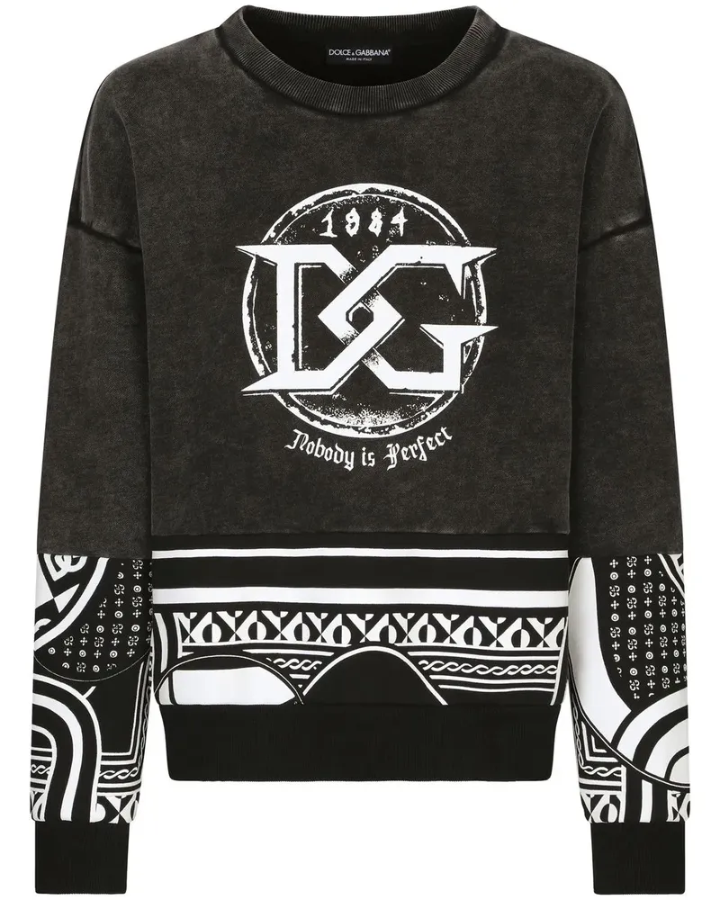 Dolce & Gabbana Sweatshirt mit grafischem Print - Schwarz Schwarz