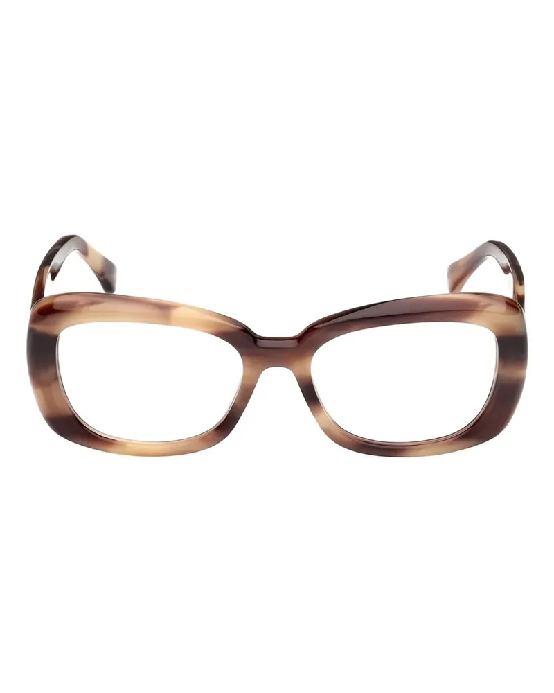 Max Mara Geometrische Brille in Schildpattoptik - Braun Braun