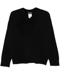 Emporio Armani Pullover mit V-Ausschnitt Schwarz