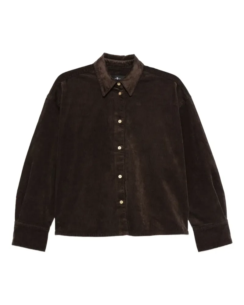 7 for all mankind Hemd aus Cord - Braun Braun