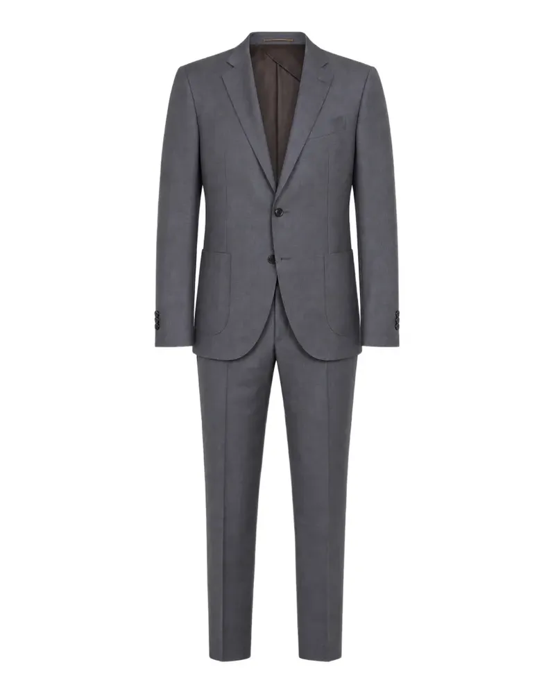 Slowear single-breasted notched-lapel suit - Grau Grau