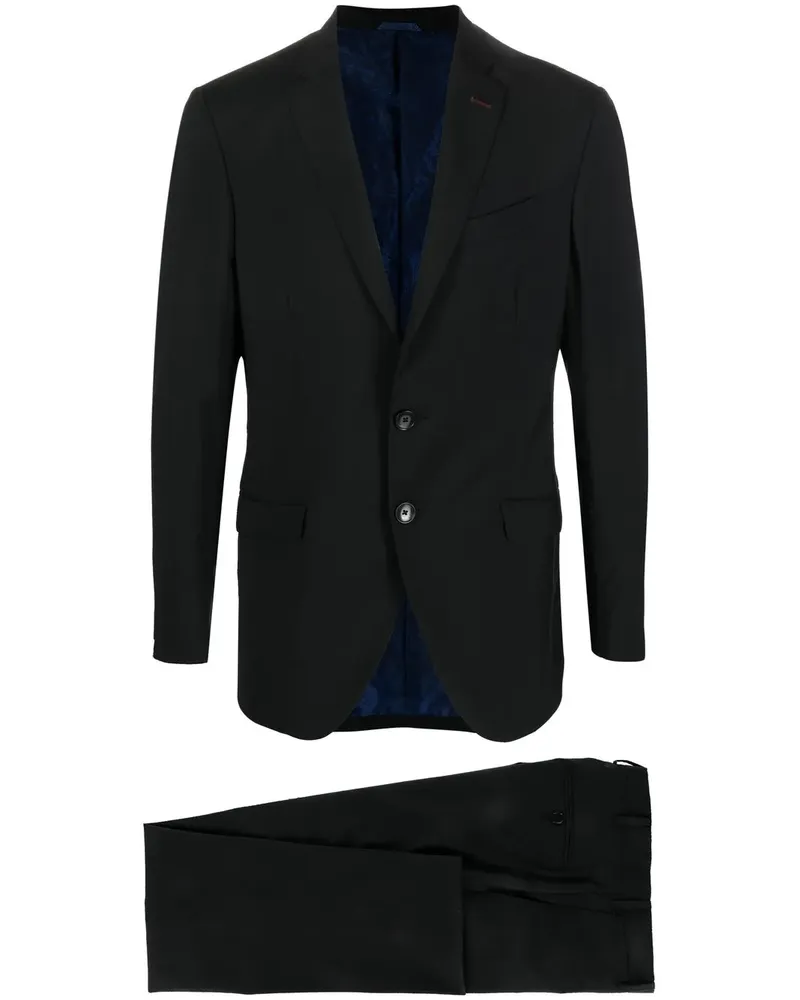 Etro Einreihiger Anzug - Schwarz Schwarz