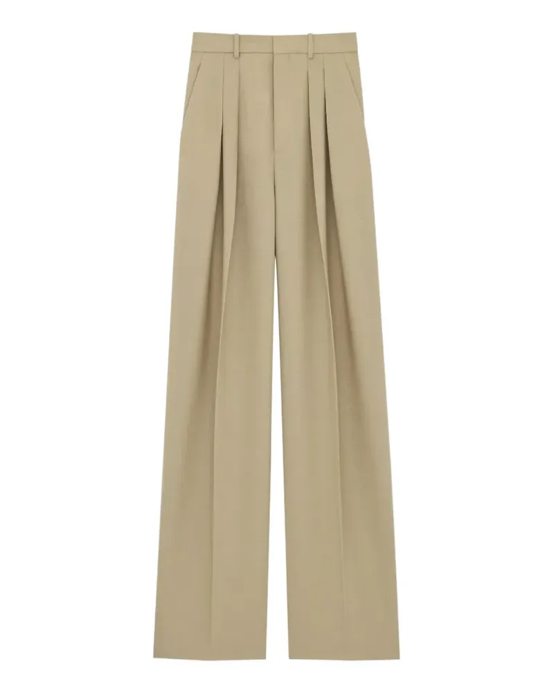 Saint Laurent pleated trousers - Nude Nude