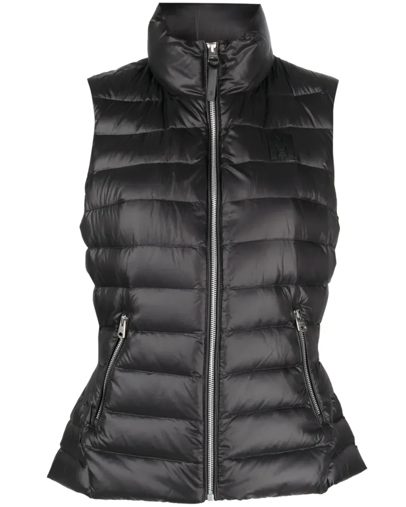 Mackage Daunenweste mit Logo-Stickerei - Schwarz Schwarz