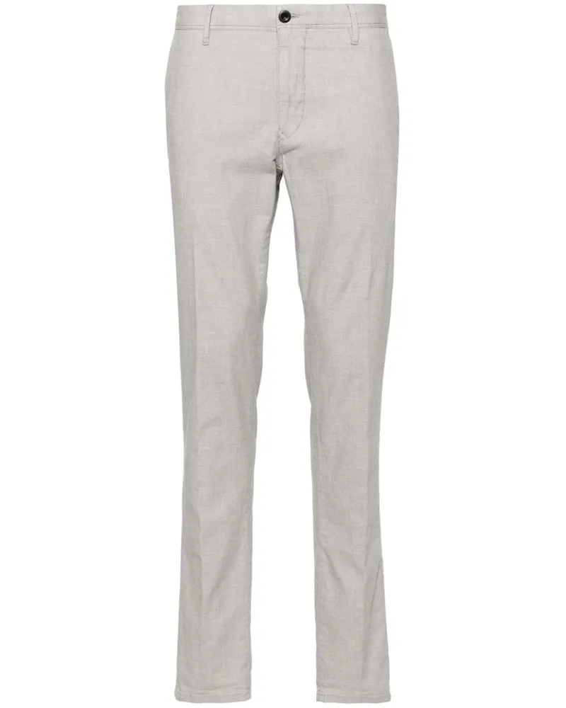 Incotex Halbhohe Tapered-Hose - Grau Grau