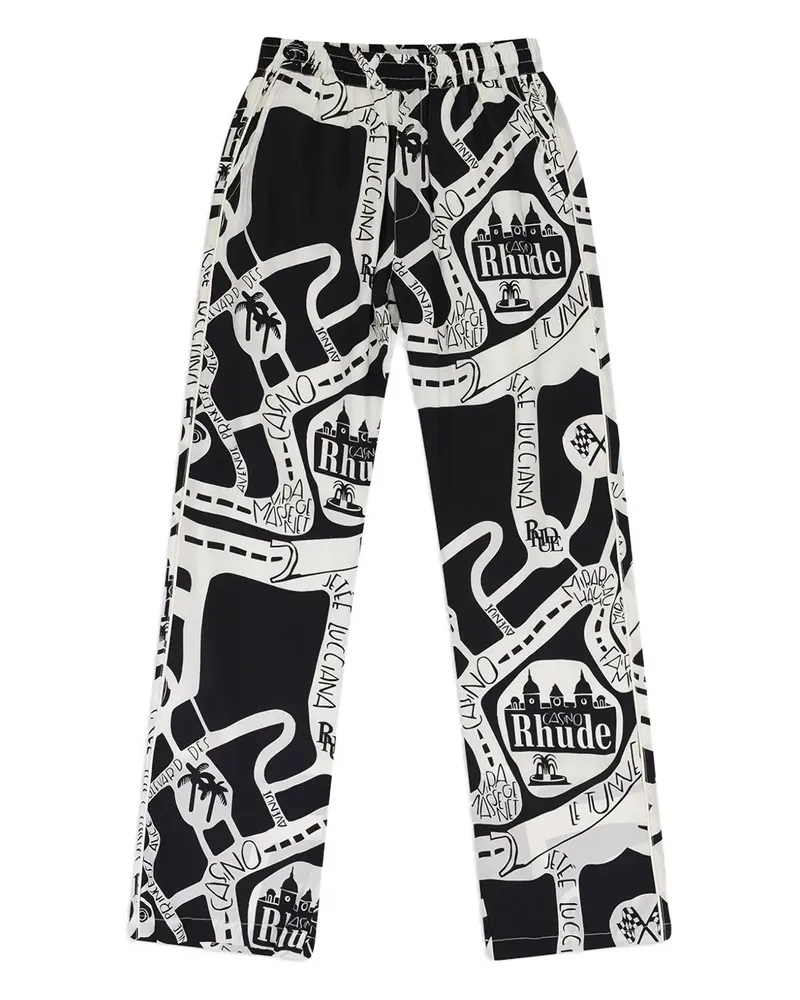 RHUDE strada silk track pants - Weiß Weiß