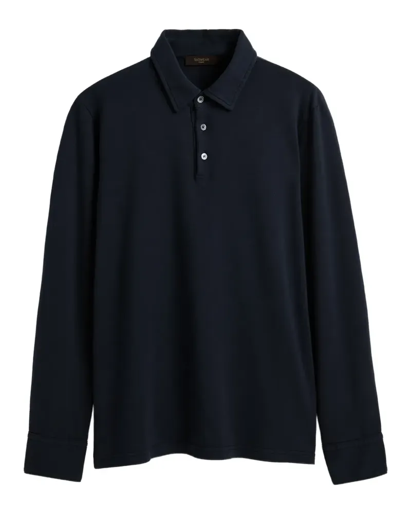 Slowear Poloshirt aus Interlock-Baumwolle - Blau Blau