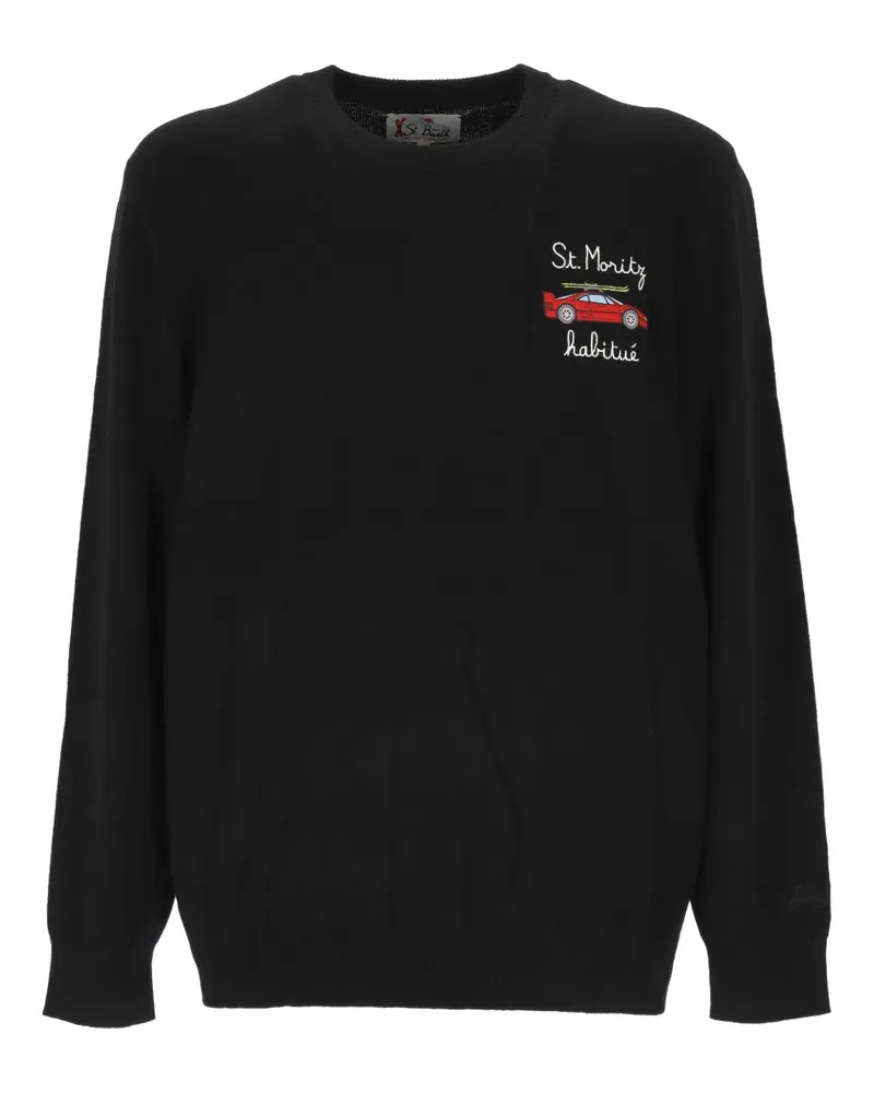 MC2 Saint Barth Bestickter Pullover - Schwarz Schwarz