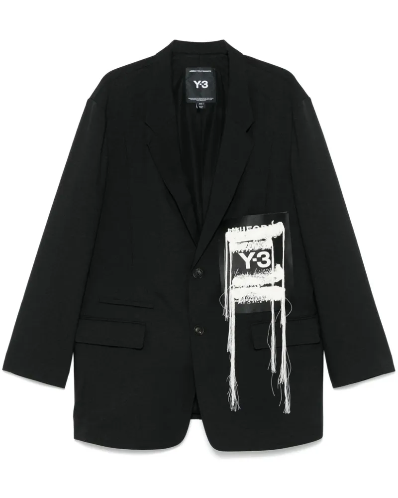 Y-3 Sport Blazer mit Uniform-Patch - Schwarz Schwarz
