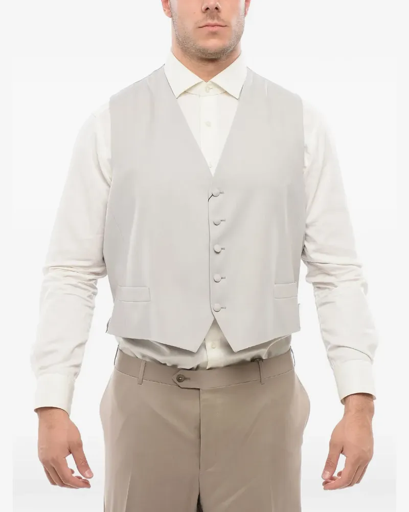 Corneliani jetted-pockets waistcoat - Grau Grau