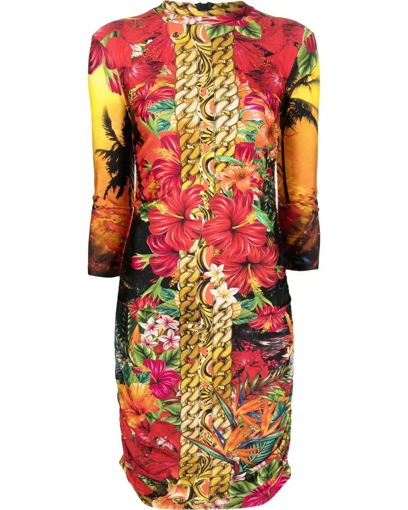 Philipp Plein Kleid mit Hawaii-Print - Rot Rot