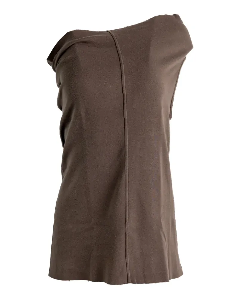 Rick Owens Drapiertes One-Shoulder-Top - Braun Braun