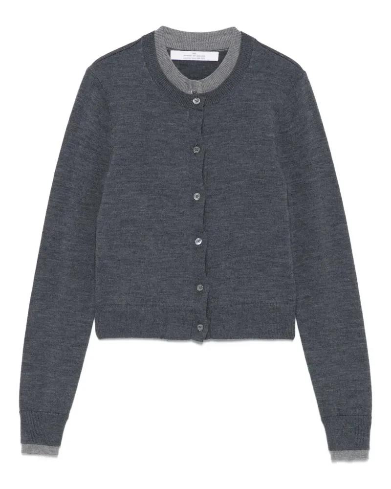 Rokh Cardigan im Layering-Look - Grau Grau