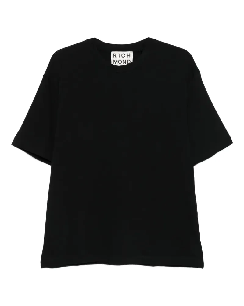 John Richmond T-Shirt mit grafischem Print - Schwarz Schwarz