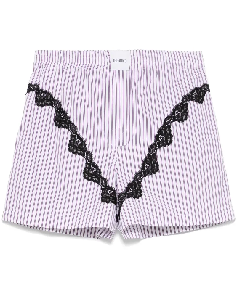 ATTICO Shorts mit Streifen - Weiß Weiß